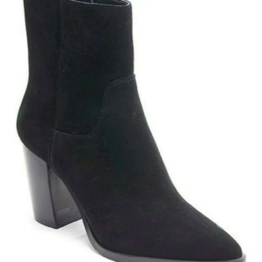Marc Fisher LTD Giana Black Suede Booties - Picture 5 of 8